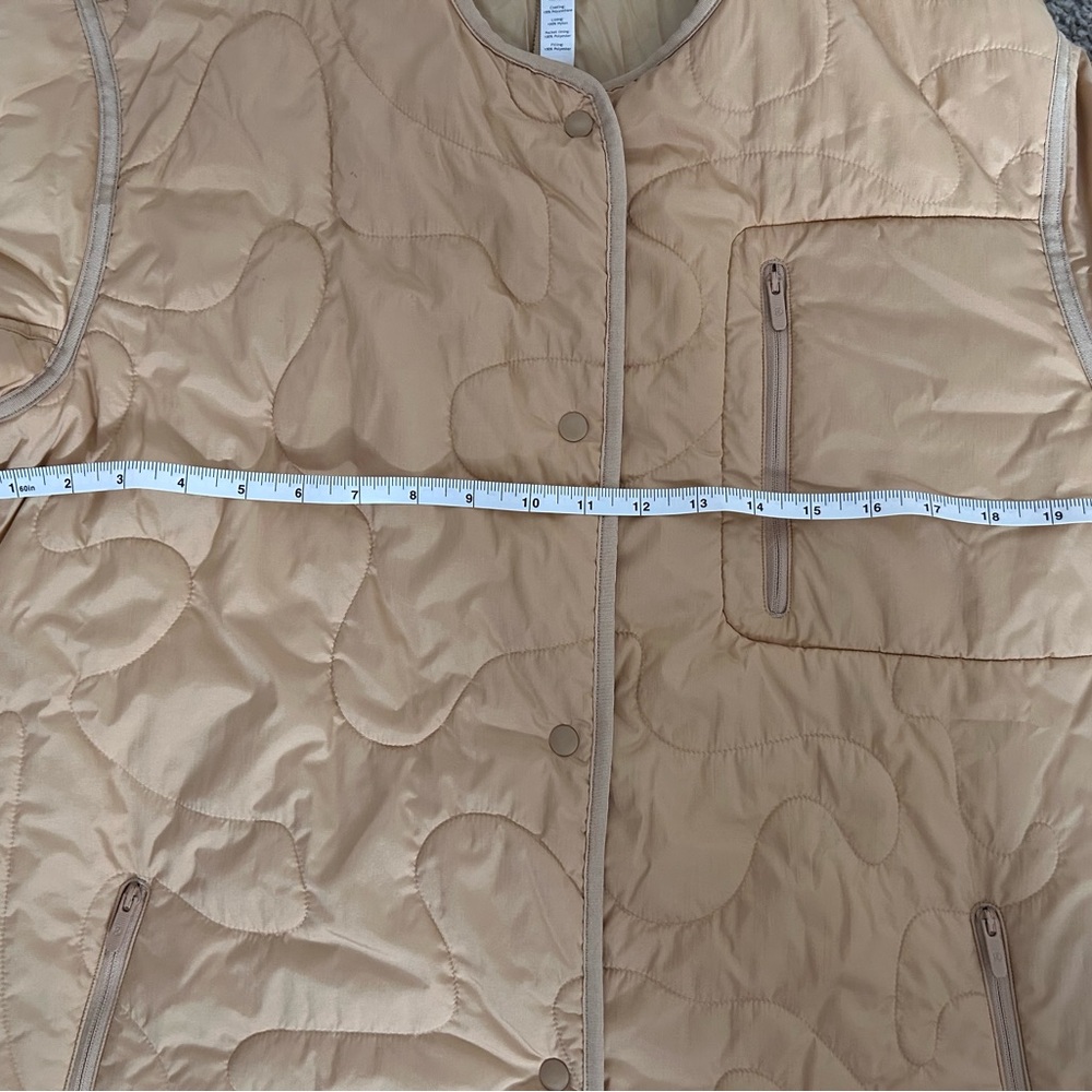 Lululemon Insulated Quilted Long Bomber- Heather Pecan Tan - Picture 7 of 11
